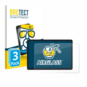 Parte frontale di una confezione del prodotto con il logo del marchio BROTECT. Accanto è raffigurato il dispositivo Tabwee T20