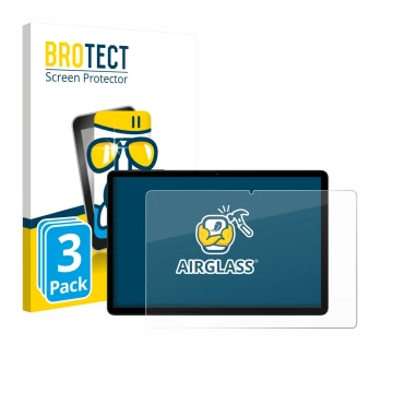 Parte frontale di una confezione del prodotto con il logo del marchio BROTECT. Accanto è raffigurato il dispositivo Doogee Tab