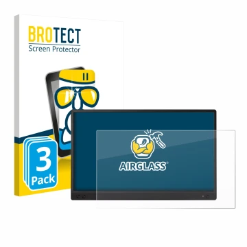 Parte frontale di una confezione del prodotto con il logo del marchio BROTECT. Accanto è raffigurato il dispositivo ASUS ZenSc