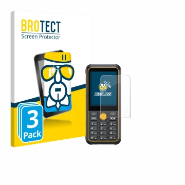 Parte frontale di una confezione del prodotto con il logo del marchio BROTECT. Accanto è raffigurato il dispositivo Ulefone Ar