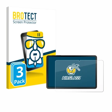 Parte frontale di una confezione del prodotto con il logo del marchio BROTECT. Accanto è raffigurato il dispositivo Doogee Tab