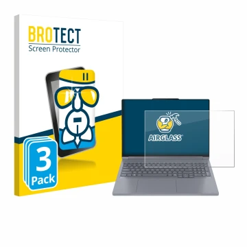 Parte frontale di una confezione del prodotto con il logo del marchio BROTECT. Accanto è raffigurato il dispositivo Lenovo Thi
