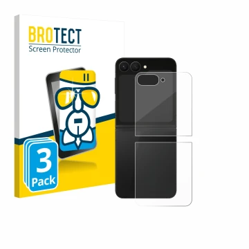 Parte frontale di una confezione del prodotto con il logo del marchio BROTECT. Accanto è raffigurato il dispositivo Samsung Ga