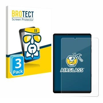 Parte frontale di una confezione del prodotto con il logo del marchio BROTECT. Accanto è raffigurato il dispositivo Lenovo Leg