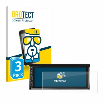 Parte frontale di una confezione del prodotto con il logo del marchio BROTECT. Accanto è raffigurato il dispositivo Hikity Car