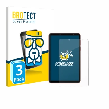 Parte frontale di una confezione del prodotto con il logo del marchio BROTECT. Accanto è raffigurato il dispositivo Blackview 