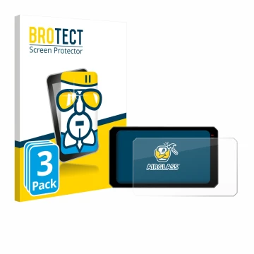 Parte frontale di una confezione del prodotto con il logo del marchio BROTECT. Accanto è raffigurato il dispositivo Chigee AIO