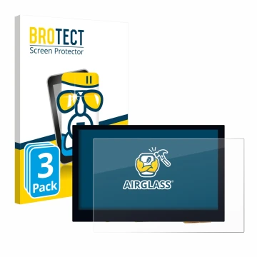 Parte frontale di una confezione del prodotto con il logo del marchio BROTECT. Accanto è raffigurato il dispositivo Waveshare 