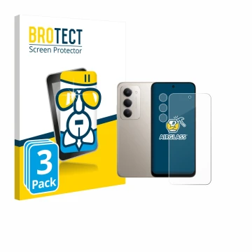 Parte frontale di una confezione del prodotto con il logo del marchio BROTECT. Accanto è raffigurato il dispositivo Xiaomi Red