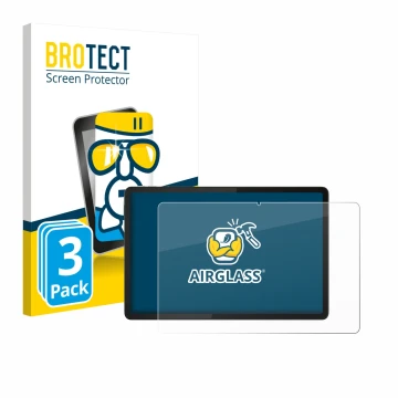 Parte frontale di una confezione del prodotto con il logo del marchio BROTECT. Accanto è raffigurato il dispositivo Lenovo Tab