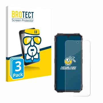 Parte frontale di una confezione del prodotto con il logo del marchio BROTECT. Accanto è raffigurato il dispositivo Cubot King