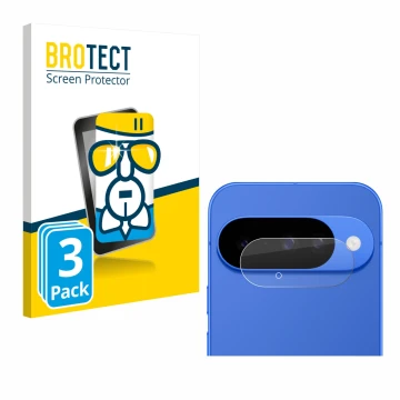 Parte frontale di una confezione del prodotto con il logo del marchio BROTECT. Accanto è raffigurato il dispositivo Google Pix