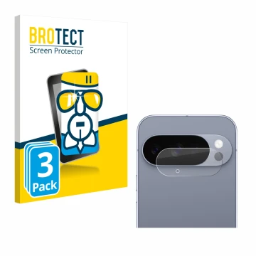 Parte frontale di una confezione del prodotto con il logo del marchio BROTECT. Accanto è raffigurato il dispositivo Google Pix