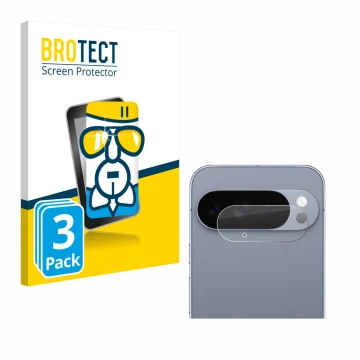 Parte frontale di una confezione del prodotto con il logo del marchio BROTECT. Accanto è raffigurato il dispositivo Google Pix
