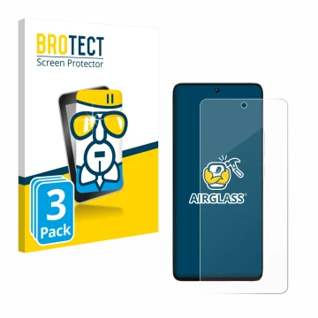 Parte frontale di una confezione del prodotto con il logo del marchio BROTECT. Accanto è raffigurato il dispositivo Xiaomi Poc