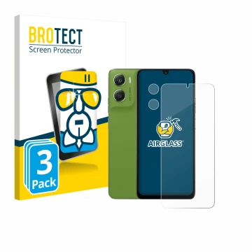 Parte frontale di una confezione del prodotto con il logo del marchio BROTECT. Accanto è raffigurato il dispositivo Motorola M