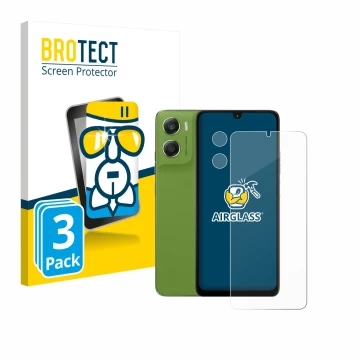 Parte frontale di una confezione del prodotto con il logo del marchio BROTECT. Accanto è raffigurato il dispositivo Motorola M