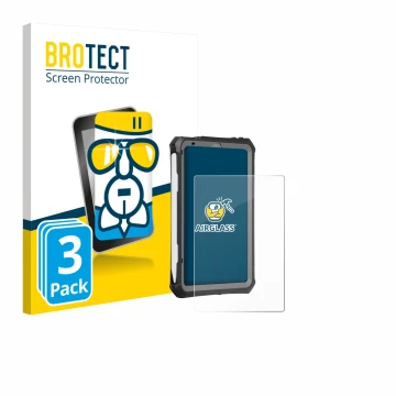 Parte frontale di una confezione del prodotto con il logo del marchio BROTECT. Accanto è raffigurato il dispositivo Apple iPad