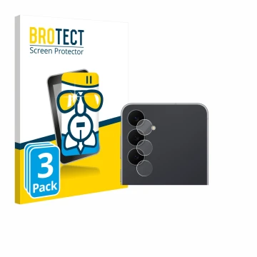 Parte frontale di una confezione del prodotto con il logo del marchio BROTECT. Accanto è raffigurato il dispositivo Samsung Ga