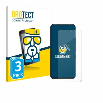 Parte frontale di una confezione del prodotto con il logo del marchio BROTECT. Accanto è raffigurato il dispositivo TCL NXTPAP