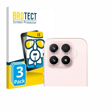 Parte frontale di una confezione del prodotto con il logo del marchio BROTECT. Accanto è raffigurato il dispositivo Xiaomi 17 