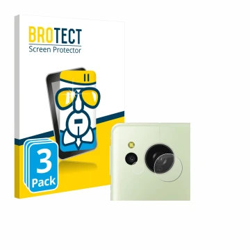 Parte frontale di una confezione del prodotto con il logo del marchio BROTECT. Accanto è raffigurato il dispositivo Sharp Aquo