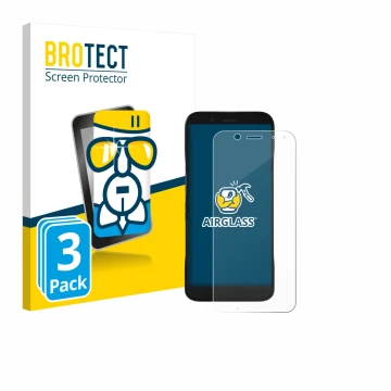 Parte frontale di una confezione del prodotto con il logo del marchio BROTECT. Accanto è raffigurato il dispositivo Datalogic 