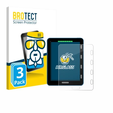 Parte frontale di una confezione del prodotto con il logo del marchio BROTECT. Accanto è raffigurato il dispositivo Vakaros At