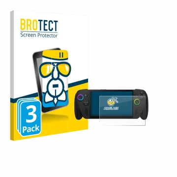 Parte frontale di una confezione del prodotto con il logo del marchio BROTECT. Accanto è raffigurato il dispositivo ASUS ROG A