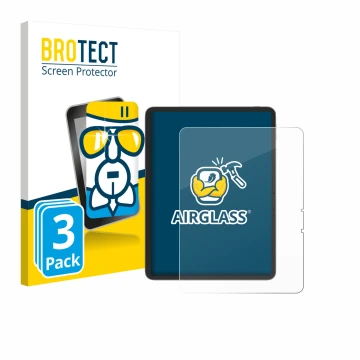 Parte frontale di una confezione del prodotto con il logo del marchio BROTECT. Accanto è raffigurato il dispositivo Blackview 