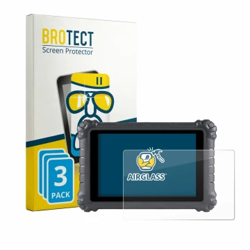 Parte frontale di una confezione del prodotto con il logo del marchio BROTECT. Accanto è raffigurato il dispositivo Autel Maxi