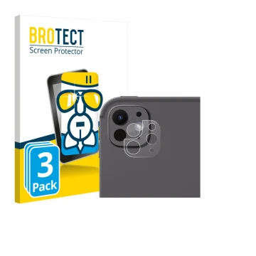 Parte frontale di una confezione del prodotto con il logo del marchio BROTECT. Accanto è raffigurato il dispositivo Apple iPad