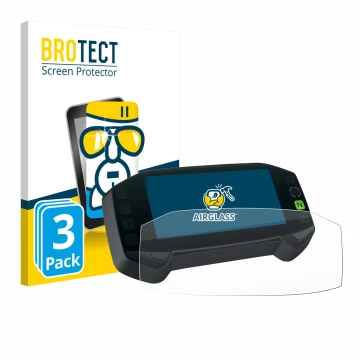 Parte frontale di una confezione del prodotto con il logo del marchio BROTECT. Accanto è raffigurato il dispositivo Suzuki DR-
