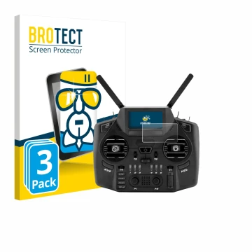 Parte frontale di una confezione del prodotto con il logo del marchio BROTECT. Accanto è raffigurato il dispositivo Radiomaste