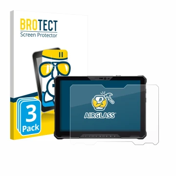 Parte frontale di una confezione del prodotto con il logo del marchio BROTECT. Accanto è raffigurato il dispositivo Dell Pro R