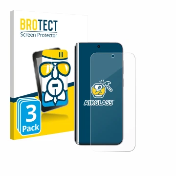 Parte frontale di una confezione del prodotto con il logo del marchio BROTECT. Accanto è raffigurato il dispositivo Vivo X300 