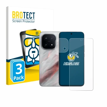 Parte frontale di una confezione del prodotto con il logo del marchio BROTECT. Accanto è raffigurato il dispositivo Vivo iQOO 