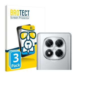 Parte frontale di una confezione del prodotto con il logo del marchio BROTECT. Accanto è raffigurato il dispositivo Xiaomi Poc