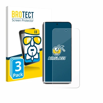 Parte frontale di una confezione del prodotto con il logo del marchio BROTECT. Accanto è raffigurato il dispositivo Oppo Reno 