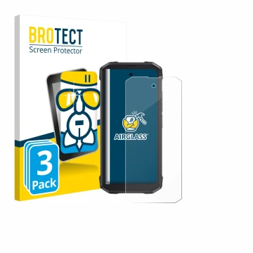 Parte frontale di una confezione del prodotto con il logo del marchio BROTECT. Accanto è raffigurato il dispositivo Cubot King