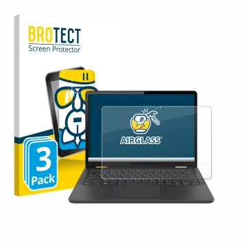 Parte frontale di una confezione del prodotto con il logo del marchio BROTECT. Accanto è raffigurato il dispositivo Lenovo 13w