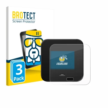 Parte frontale di una confezione del prodotto con il logo del marchio BROTECT. Accanto è raffigurato il dispositivo Netgear Ni