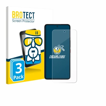 Parte frontale di una confezione del prodotto con il logo del marchio BROTECT. Accanto è raffigurato il dispositivo Nubia Neo 