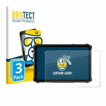 Parte frontale di una confezione del prodotto con il logo del marchio BROTECT. Accanto è raffigurato il dispositivo Ulefone Ar