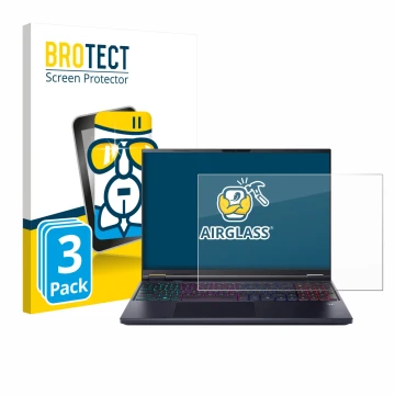 Parte frontale di una confezione del prodotto con il logo del marchio BROTECT. Accanto è raffigurato il dispositivo Acer Preda