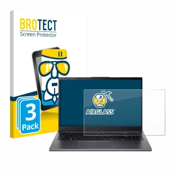 Parte frontale di una confezione del prodotto con il logo del marchio BROTECT. Accanto è raffigurato il dispositivo Acer Aspir