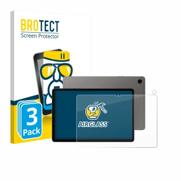 Parte frontale di una confezione del prodotto con il logo del marchio BROTECT. Accanto è raffigurato il dispositivo Samsung Ga