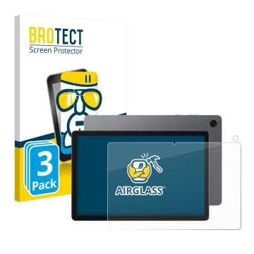 Parte frontale di una confezione del prodotto con il logo del marchio BROTECT. Accanto è raffigurato il dispositivo Samsung Ga