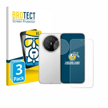 Parte frontale di una confezione del prodotto con il logo del marchio BROTECT. Accanto è raffigurato il dispositivo Huawei Mat