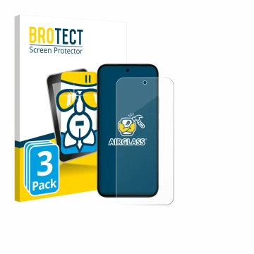 Parte frontale di una confezione del prodotto con il logo del marchio BROTECT. Accanto è raffigurato il dispositivo Honor X6c 